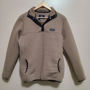 Simply Southern Quarter Button Up Tan Pullover Jacket Sweatshirt